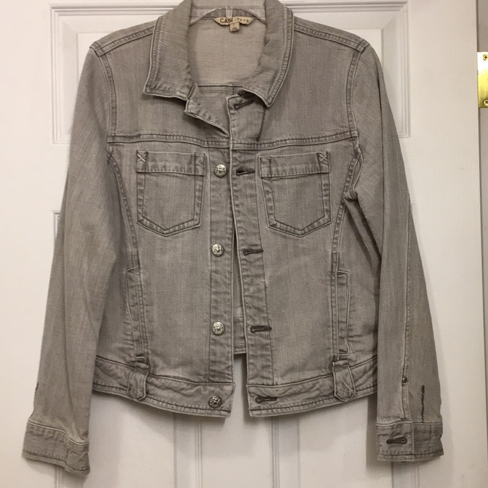 Cabi Style #921 Gray Denim Jacket Size L
